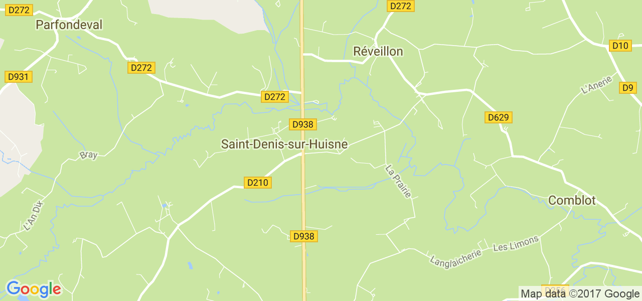 map de la ville de Saint-Denis-sur-Huisne