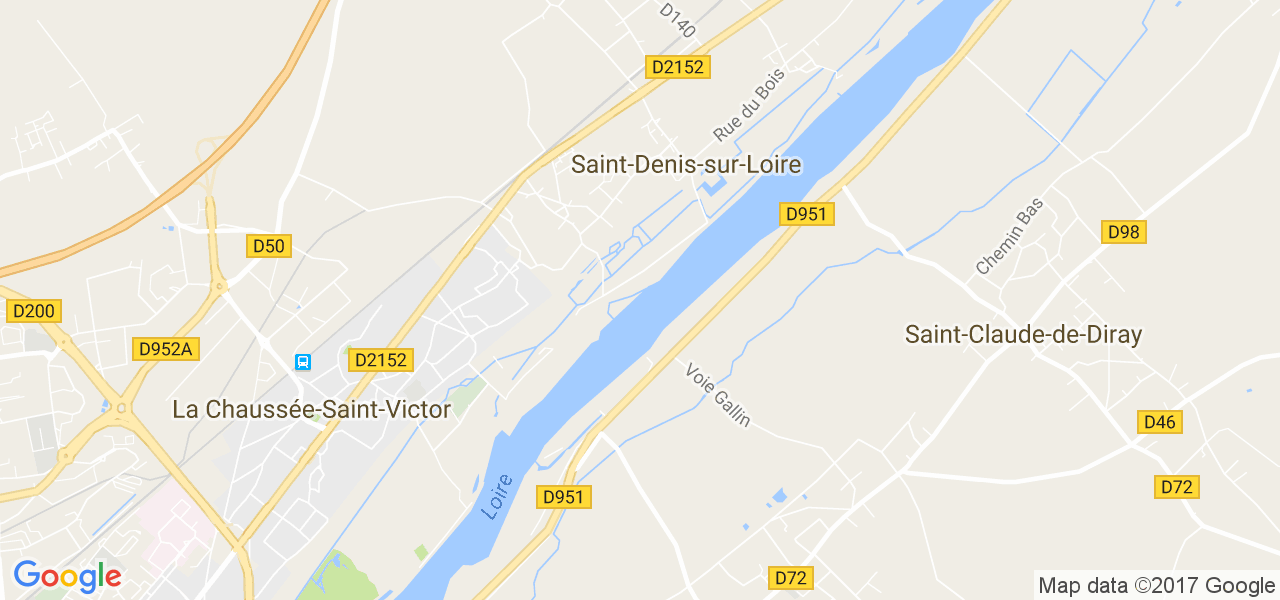 map de la ville de Saint-Denis-sur-Loire