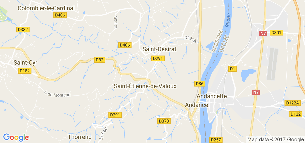 map de la ville de Saint-Désirat