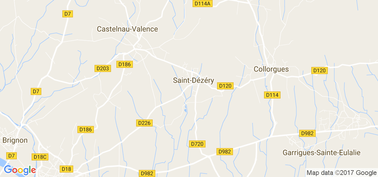 map de la ville de Saint-Dézéry