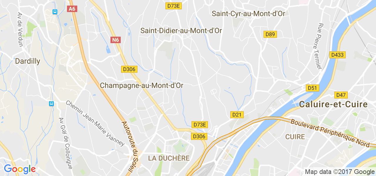 map de la ville de Saint-Didier-au-Mont-d'Or