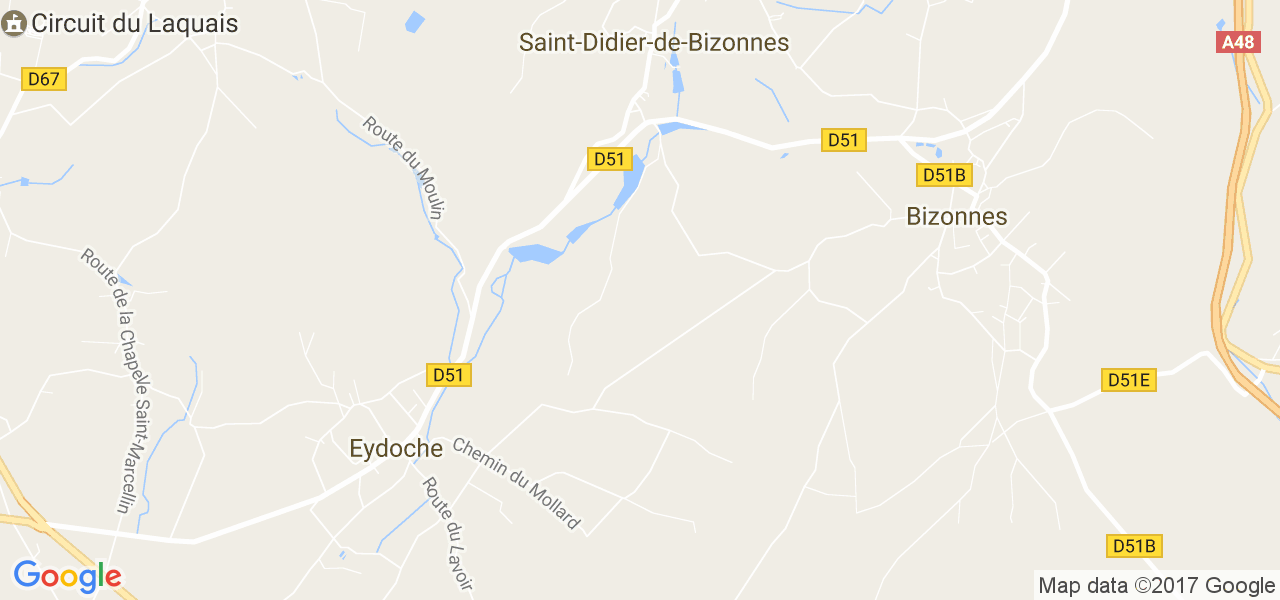 map de la ville de Saint-Didier-de-Bizonnes