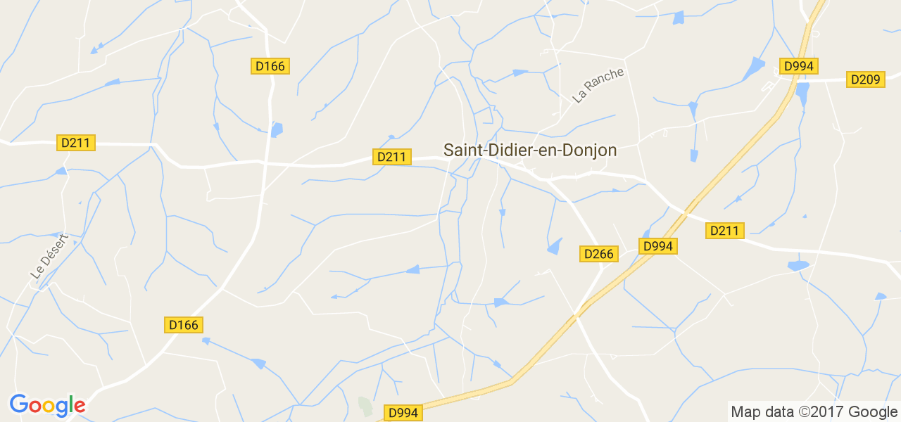 map de la ville de Saint-Didier-en-Donjon