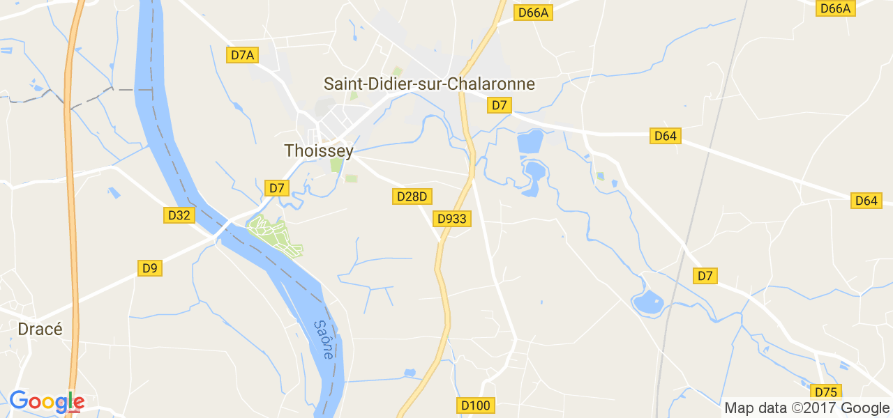 map de la ville de Saint-Didier-sur-Chalaronne