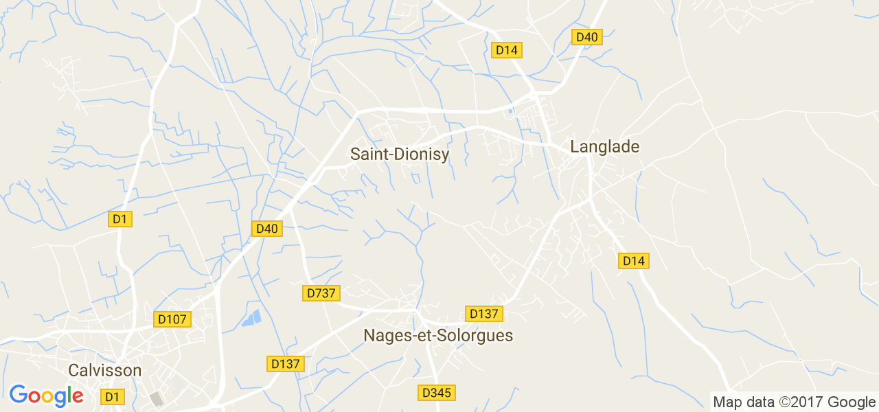 map de la ville de Saint-Dionisy