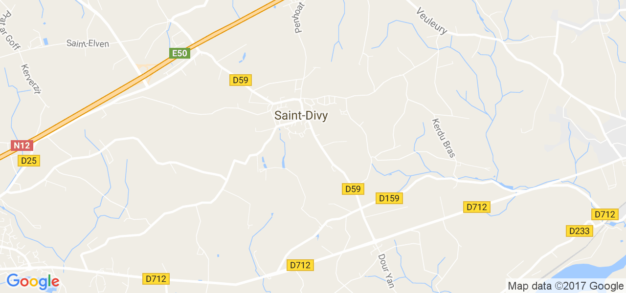 map de la ville de Saint-Divy