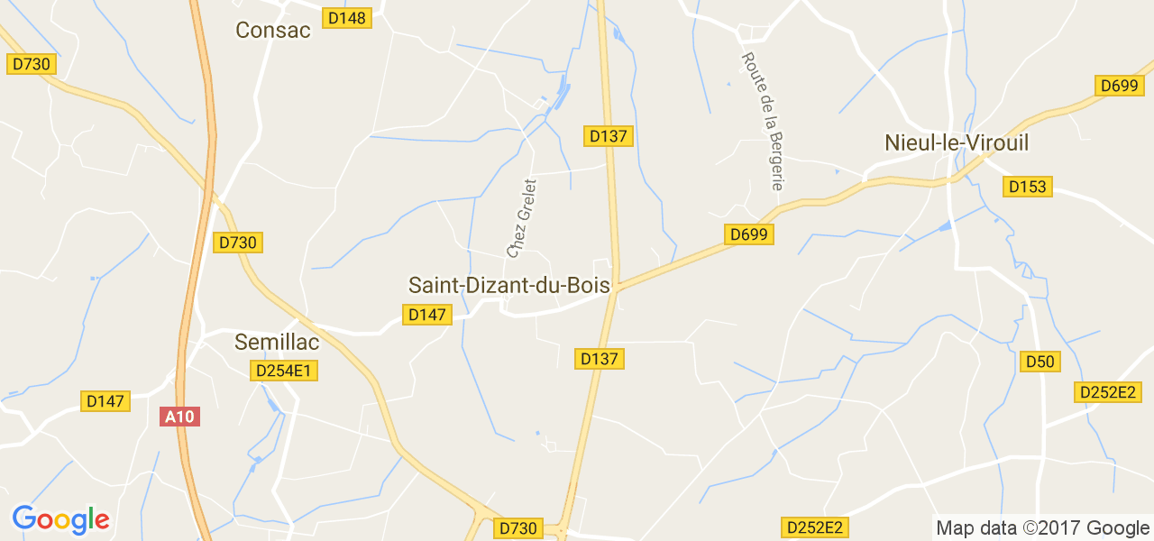 map de la ville de Saint-Dizant-du-Bois