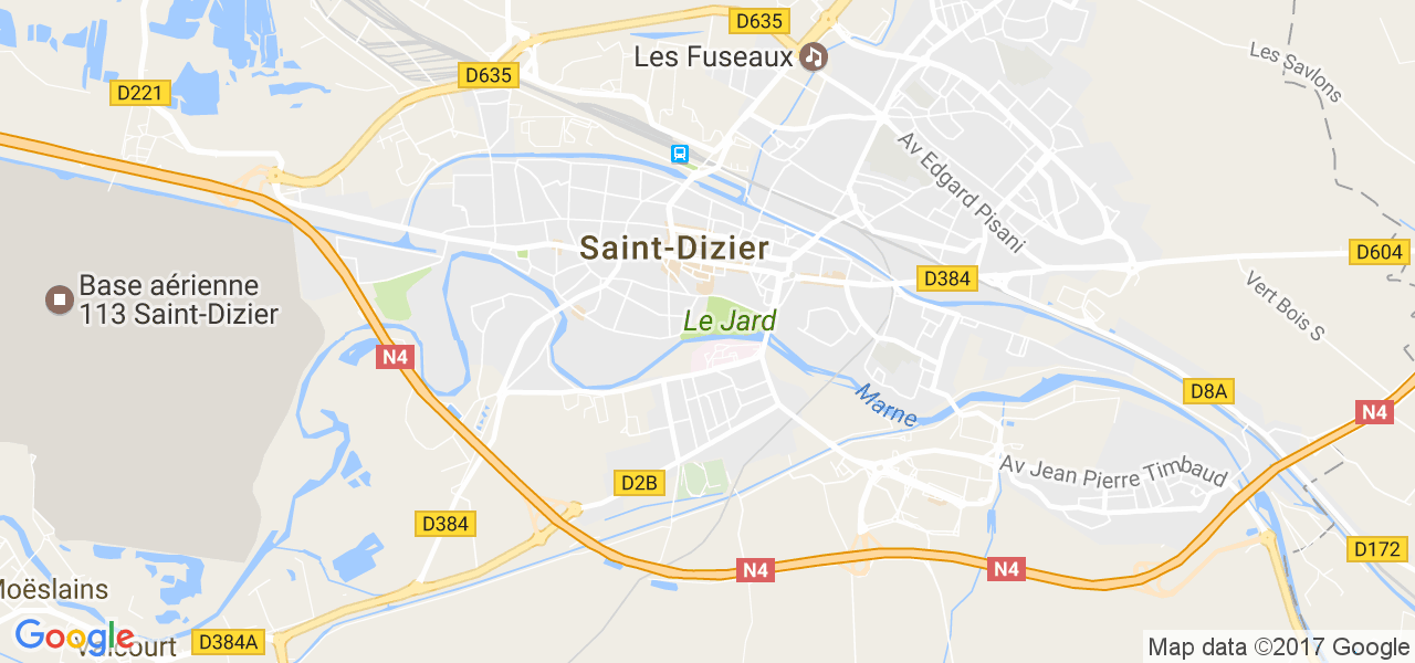 map de la ville de Saint-Dizier