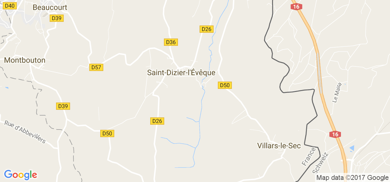 map de la ville de Saint-Dizier-l'Évêque