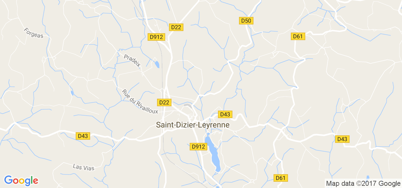 map de la ville de Saint-Dizier-Leyrenne