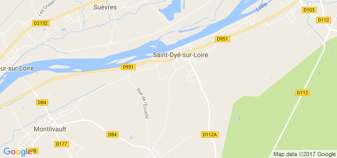 map de la ville de Saint-Dyé-sur-Loire