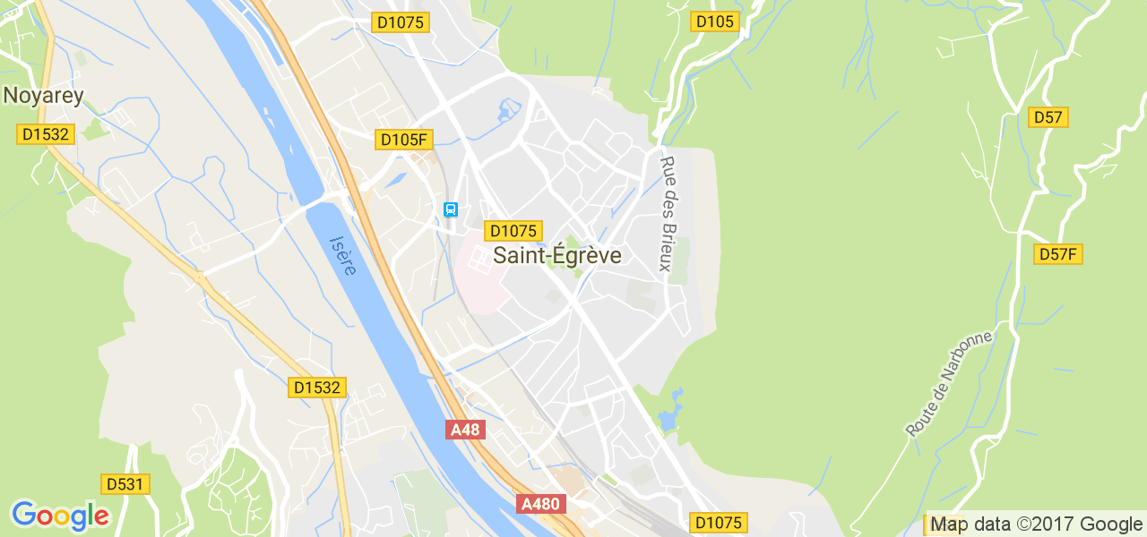 map de la ville de Saint-Égrève