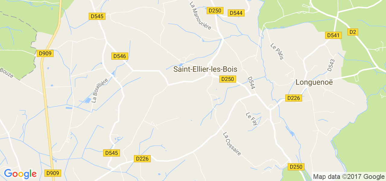 map de la ville de Saint-Ellier-les-Bois