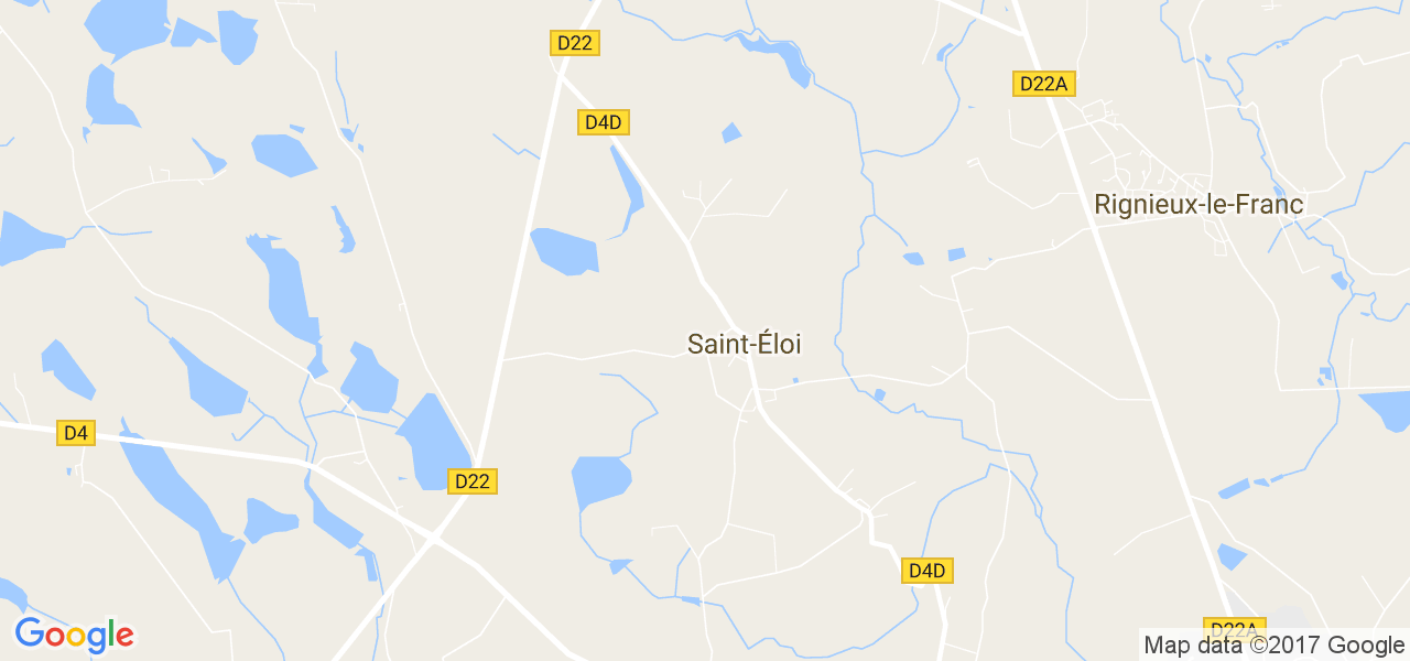 map de la ville de Saint-Éloi