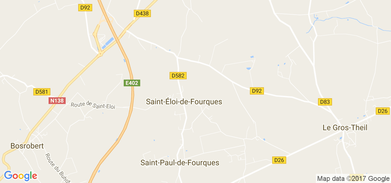 map de la ville de Saint-Éloi-de-Fourques