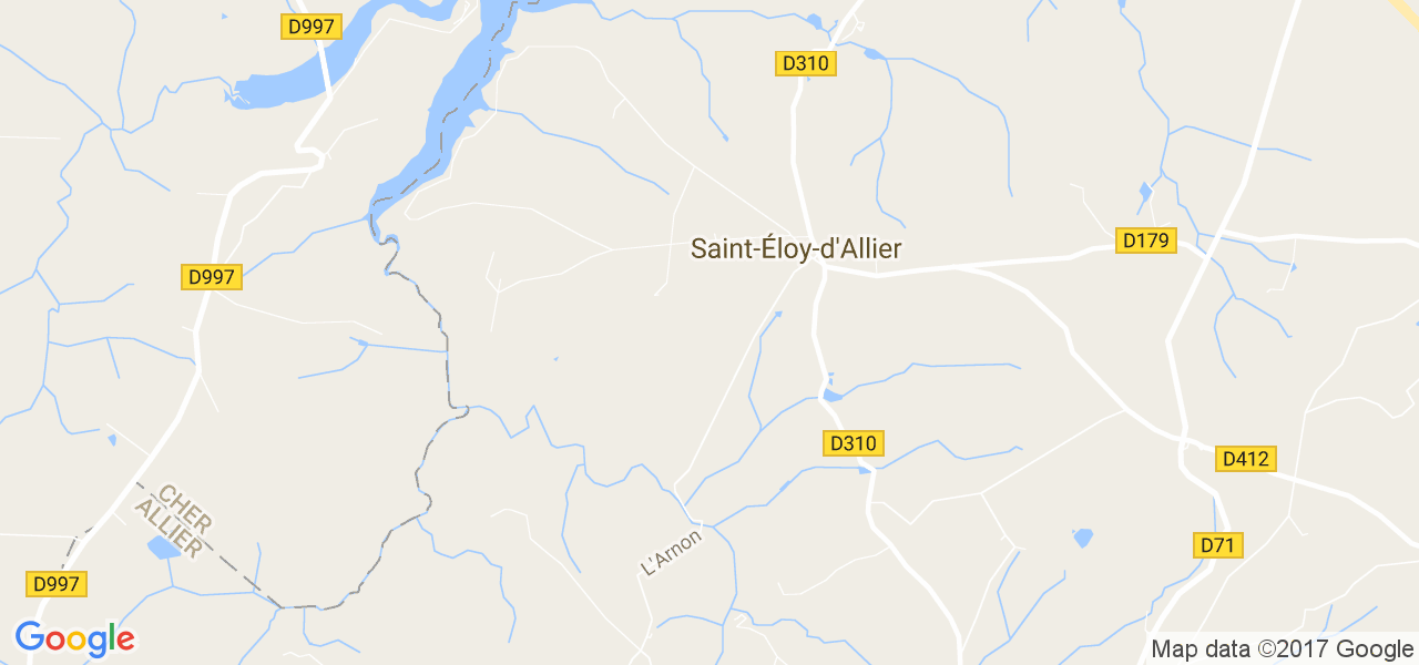 map de la ville de Saint-Éloy-d'Allier