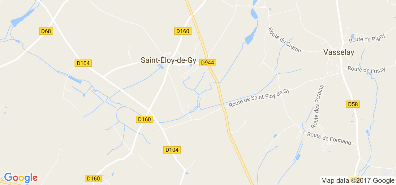 map de la ville de Saint-Éloy-de-Gy