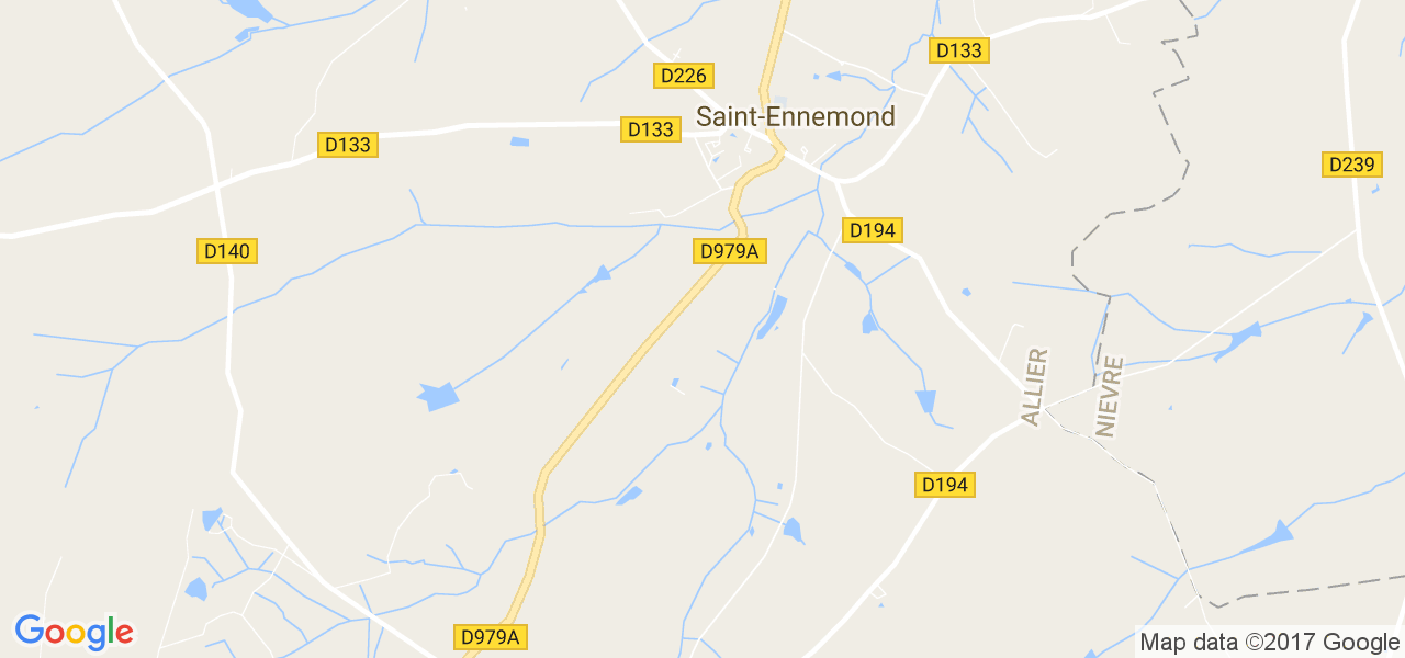 map de la ville de Saint-Ennemond