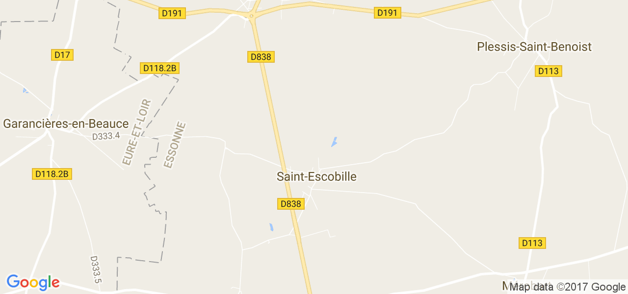 map de la ville de Saint-Escobille