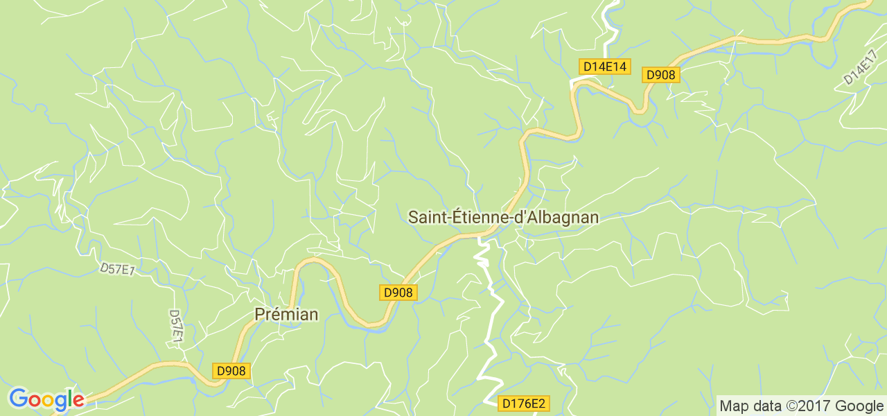 map de la ville de Saint-Étienne-d'Albagnan