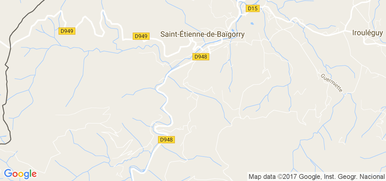 map de la ville de Saint-Étienne-de-Baïgorry