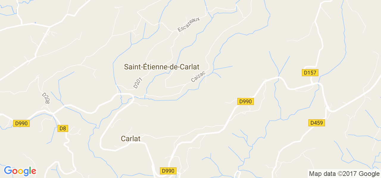 map de la ville de Saint-Étienne-de-Carlat