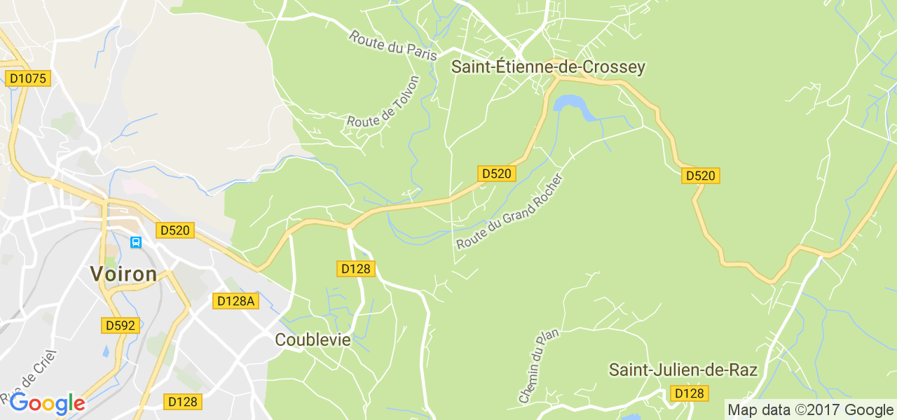 map de la ville de Saint-Étienne-de-Crossey