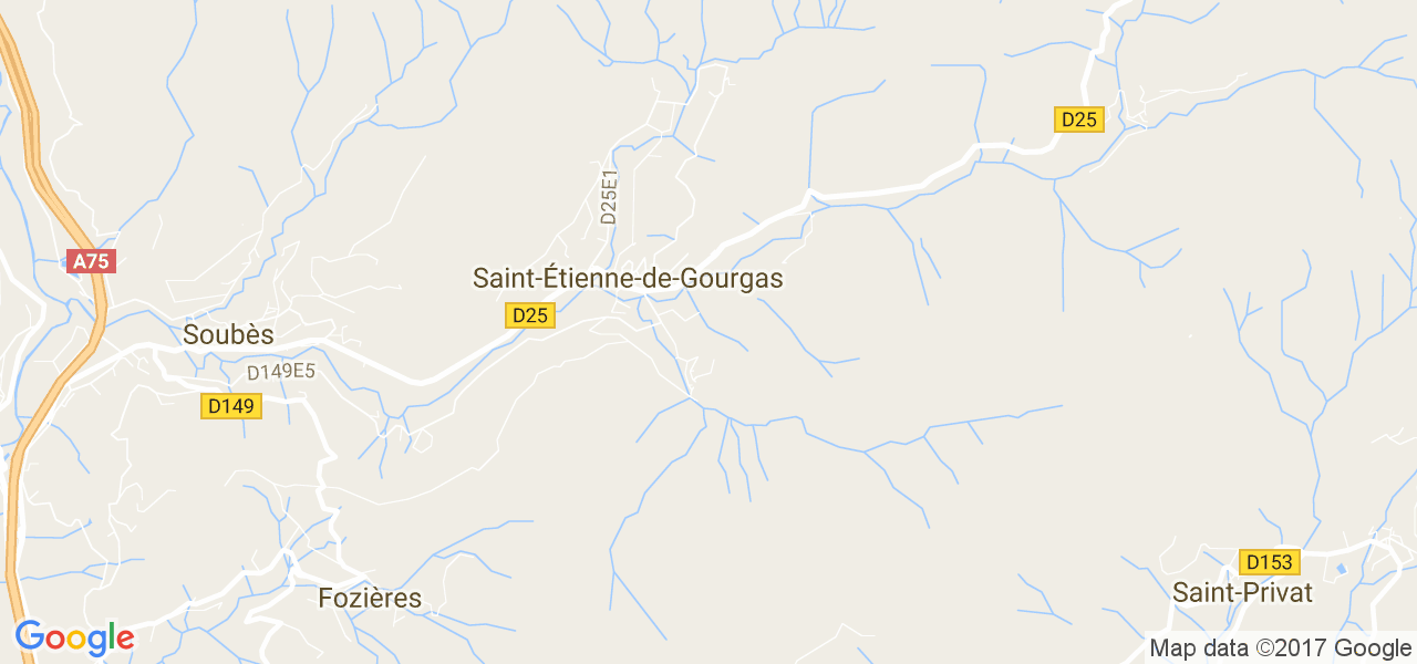 map de la ville de Saint-Étienne-de-Gourgas