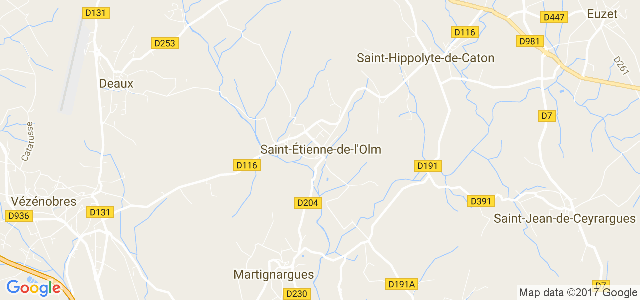 map de la ville de Saint-Étienne-de-l'Olm