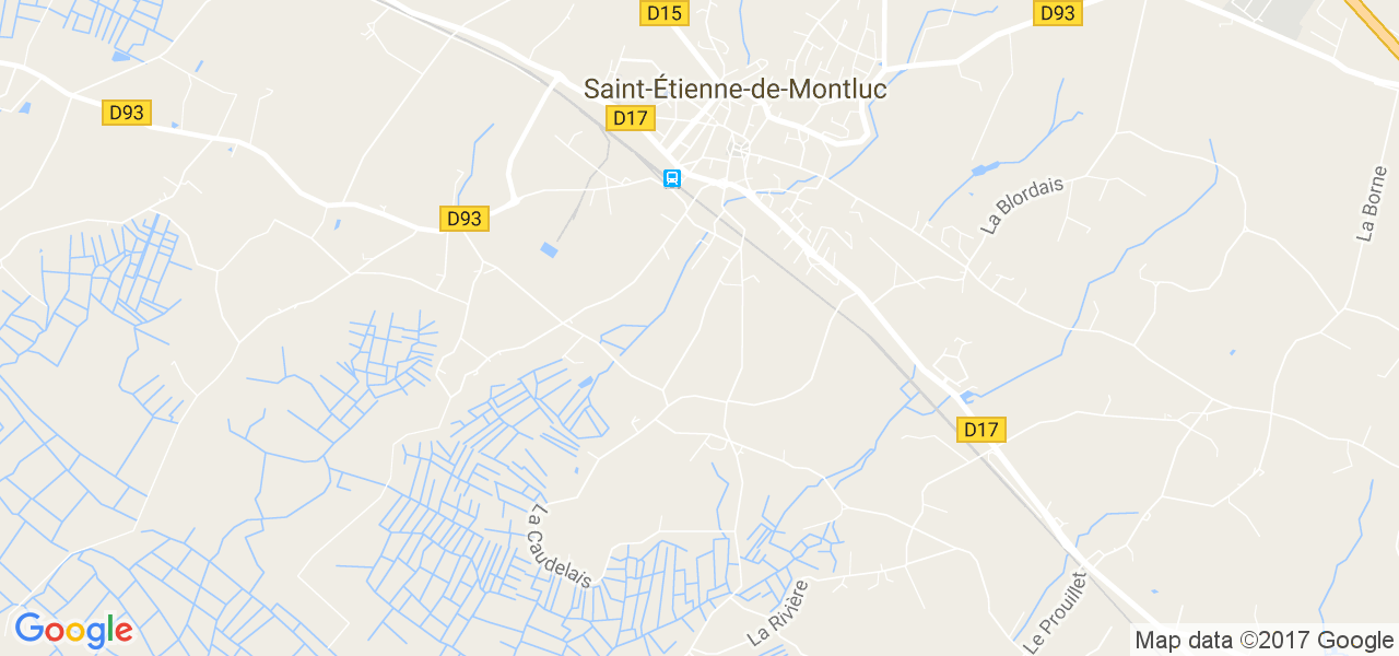 map de la ville de Saint-Étienne-de-Montluc