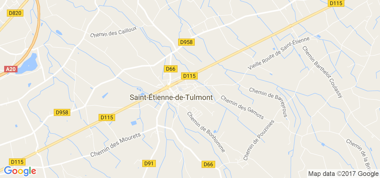 map de la ville de Saint-Étienne-de-Tulmont