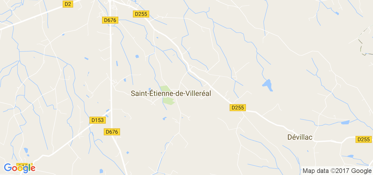 map de la ville de Saint-Étienne-de-Villeréal