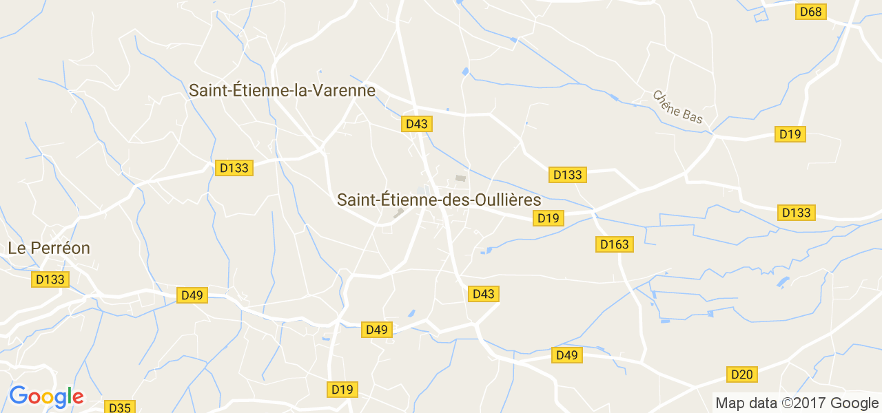 map de la ville de Saint-Étienne-des-Oullières