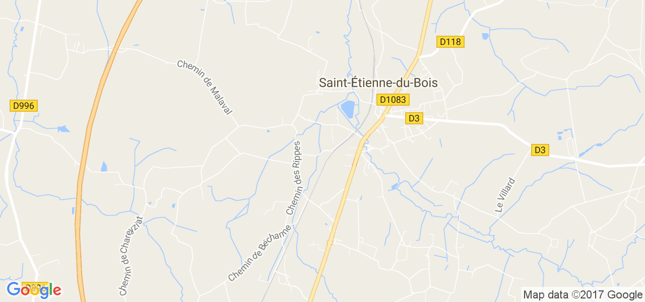 map de la ville de Saint-Étienne-du-Bois