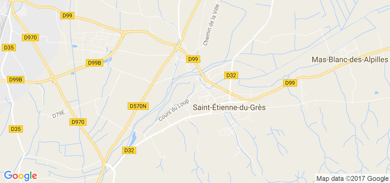 map de la ville de Saint-Étienne-du-Grès