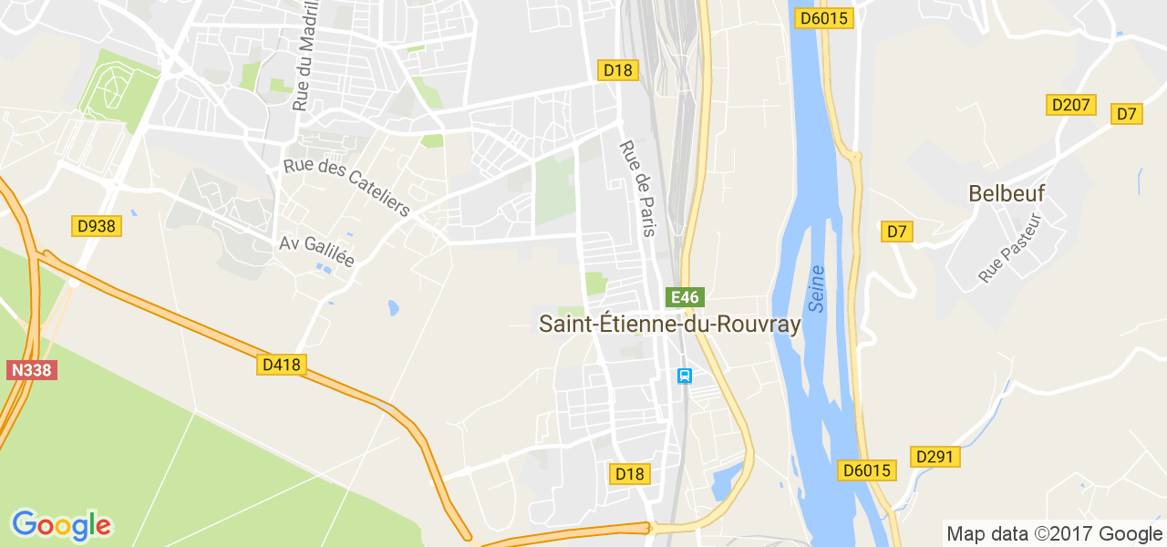 map de la ville de Saint-Étienne-du-Rouvray