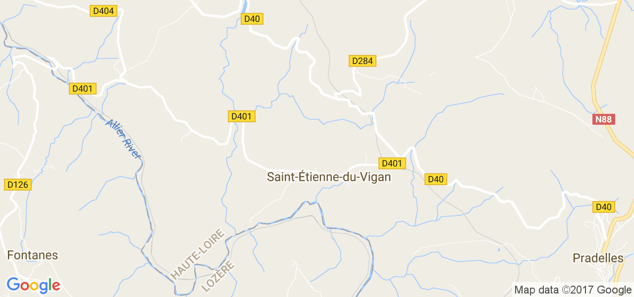 map de la ville de Saint-Étienne-du-Vigan