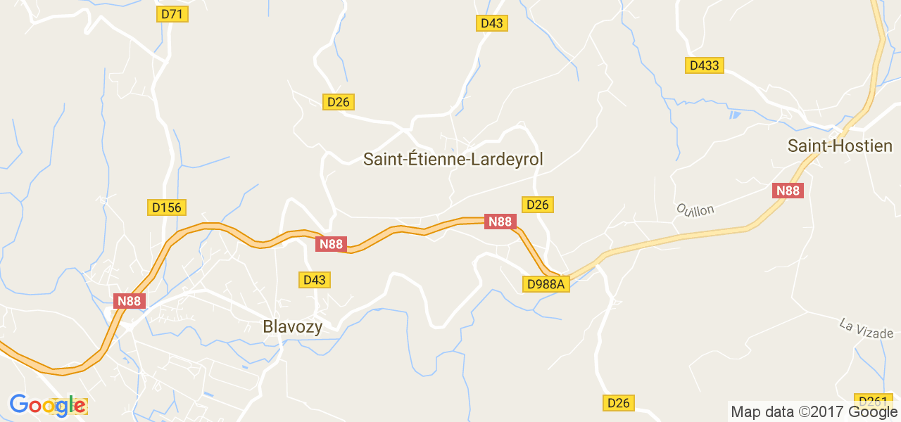 map de la ville de Saint-Étienne-Lardeyrol