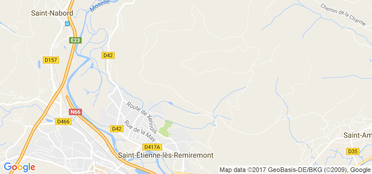 map de la ville de Saint-Étienne-lès-Remiremont