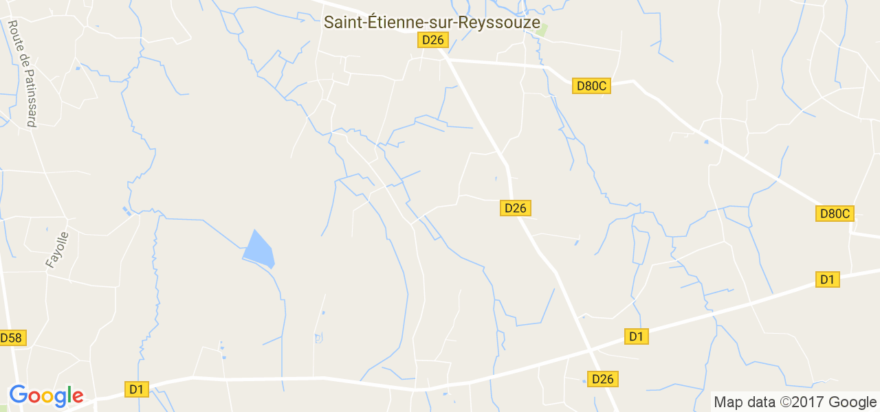 map de la ville de Saint-Étienne-sur-Reyssouze