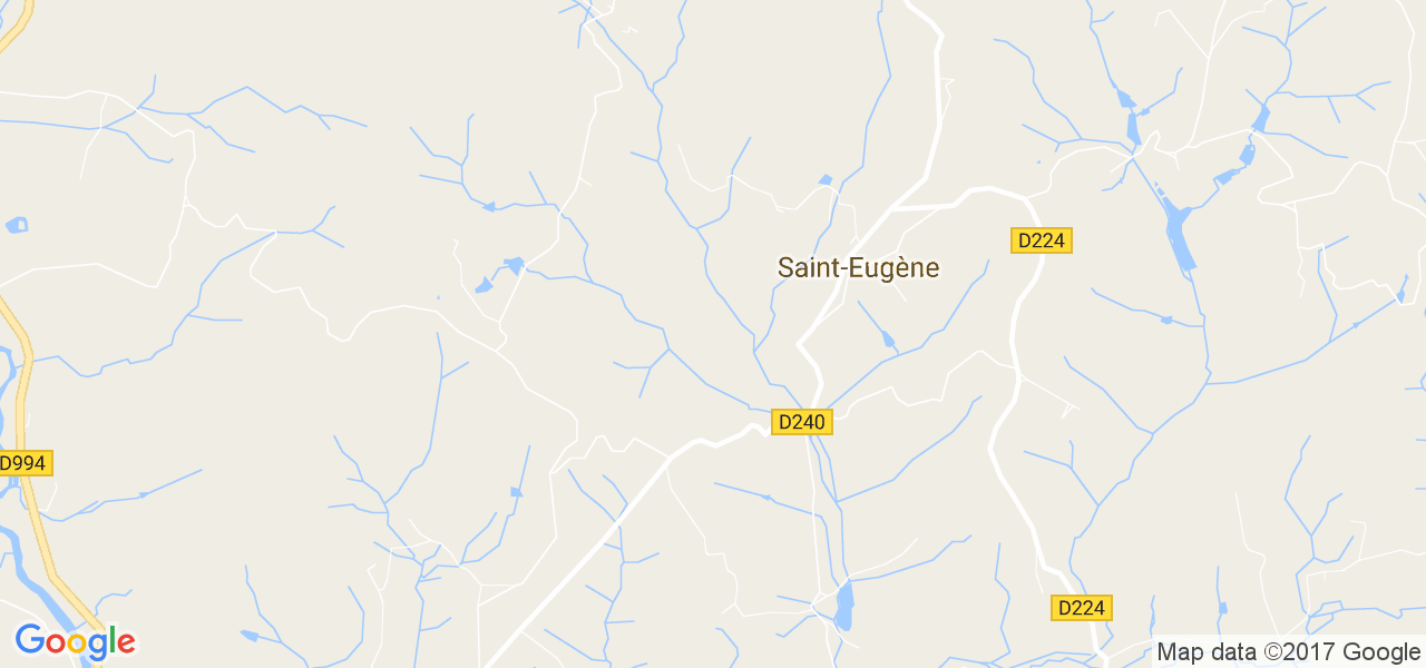 map de la ville de Saint-Eugène