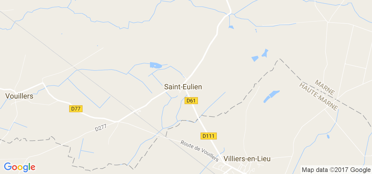 map de la ville de Saint-Eulien