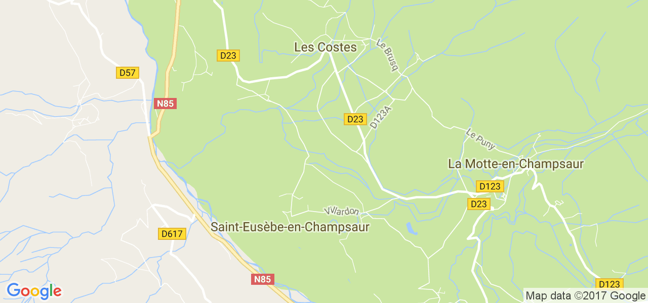 map de la ville de Saint-Eusèbe-en-Champsaur