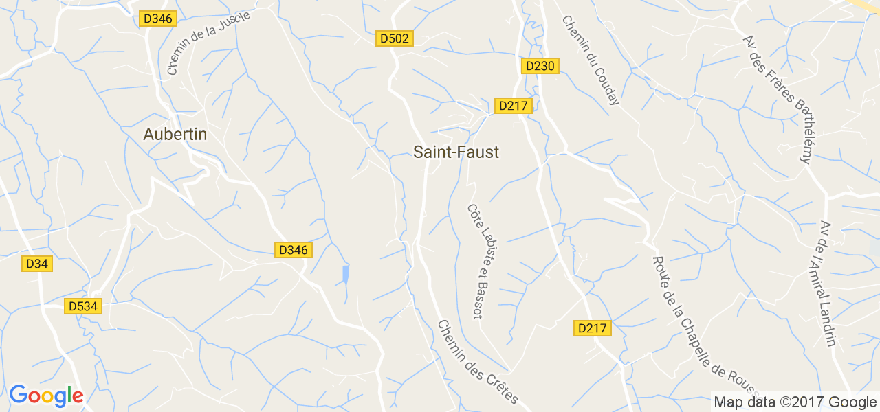 map de la ville de Saint-Faust