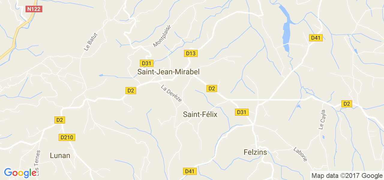 map de la ville de Saint-Félix