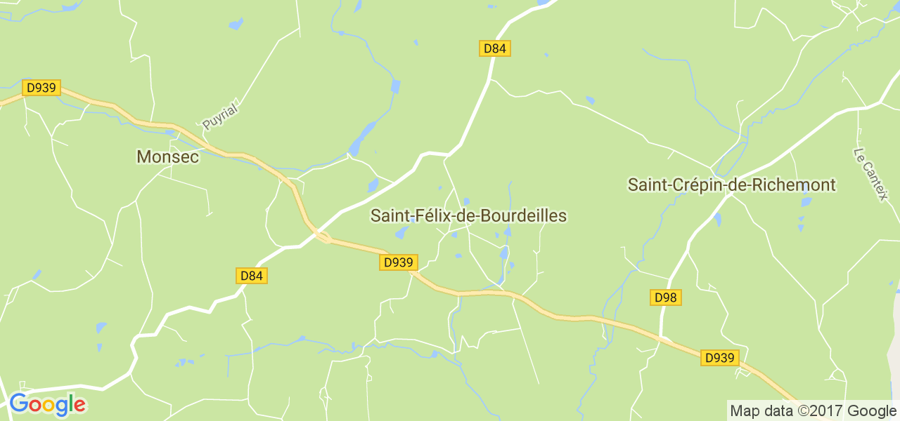 map de la ville de Saint-Félix-de-Bourdeilles