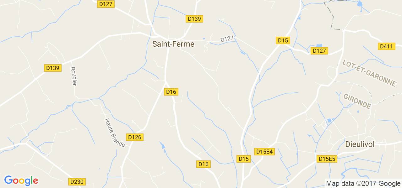 map de la ville de Saint-Ferme