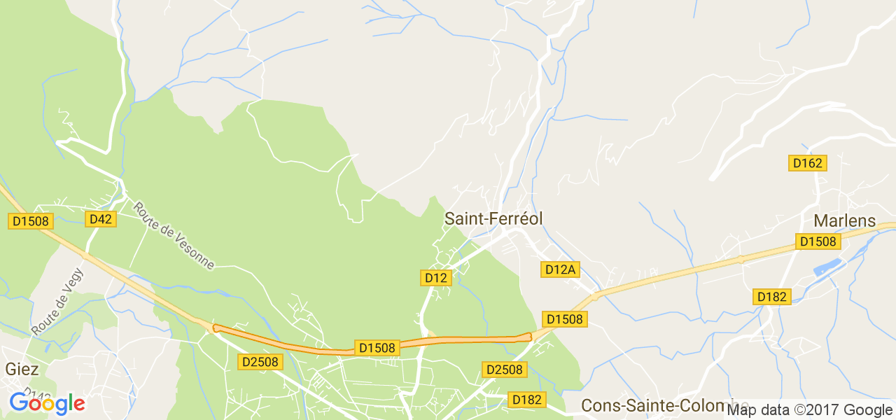 map de la ville de Saint-Ferréol