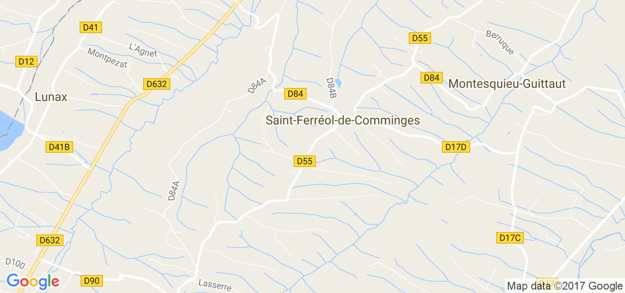 map de la ville de Saint-Ferréol-de-Comminges