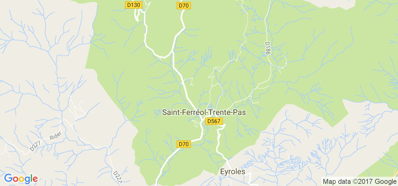 map de la ville de Saint-Ferréol-Trente-Pas